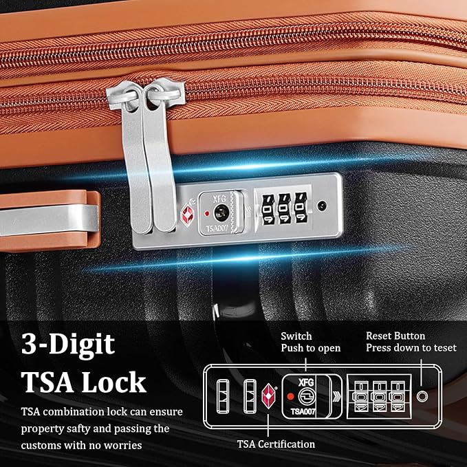 4-Piece Expandable Hardshell Luggage Set - Image 8