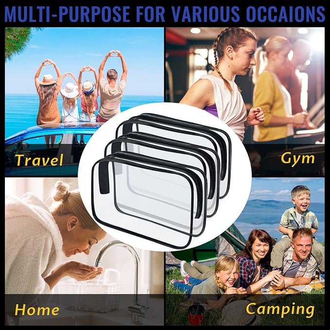 16 Pieces Clear Makeup Bags Bulk, TSA Approved Toiletry Bag - Image 6