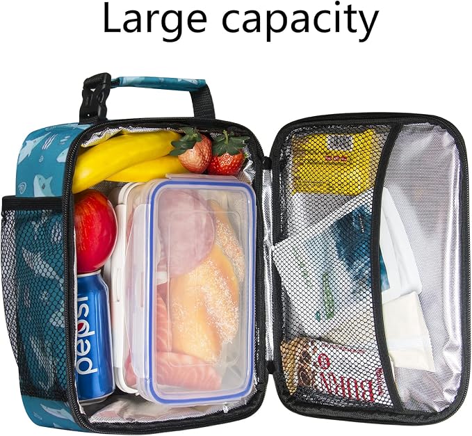 Hap Tim Lunch Box, Insulated Lunch Bag, Reusable Lunchbox Cooler Bag Shark - Image 4