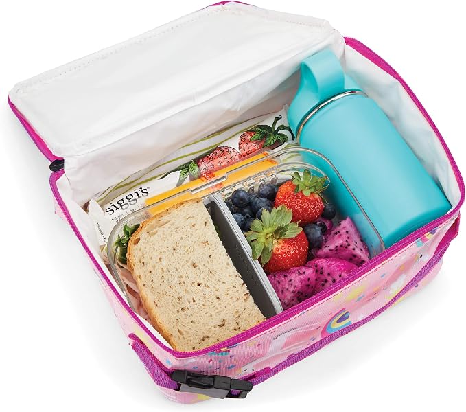 PackIt Freezable Classic Lunch Box, Unicorn Sky Pink, Built - Image 5