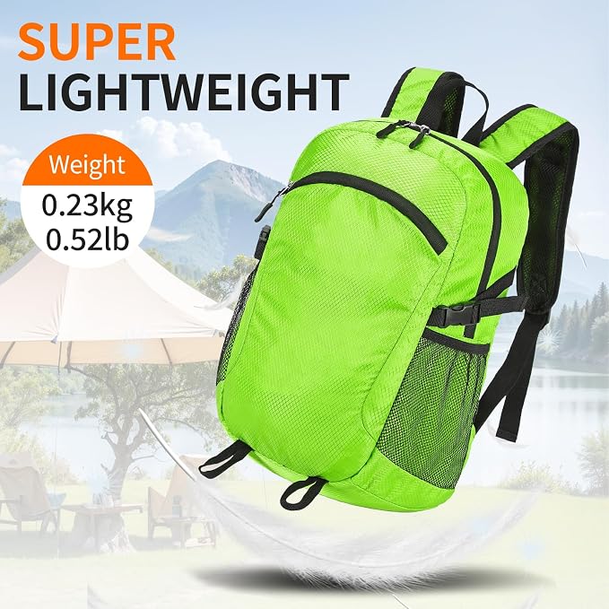Small Hiking Daypack, 15L Water-Resistant Hiking Backpack Packable Lightweight - Image 7