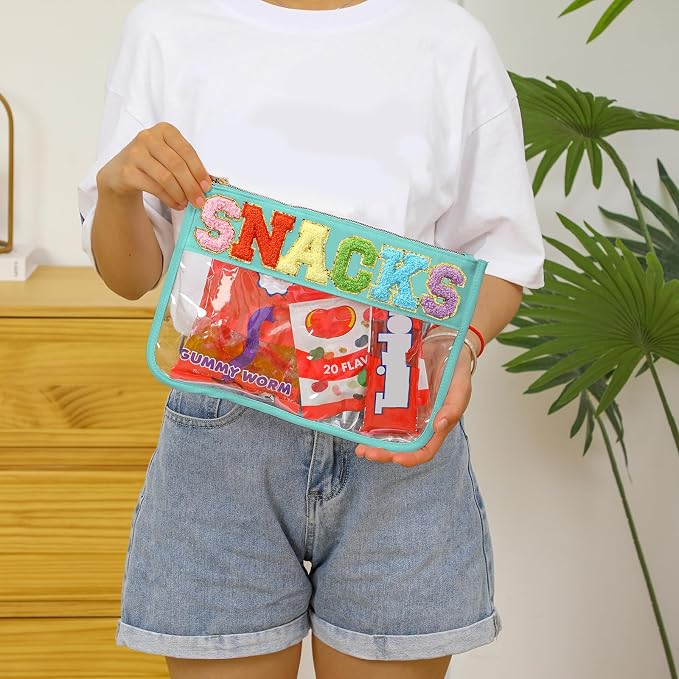 DYSHAYEN Chenille Letter Clear Zipper Pouch - Image 8