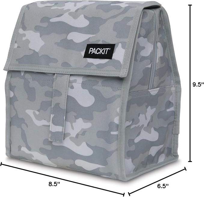 Freezable Lunch Bag, Tonal Camo Gray - Image 9