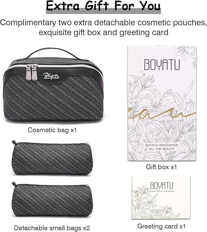 BOYATU Travel Makeup Bags for Women: Large Cosmetic Bag Waterproof - Image 5