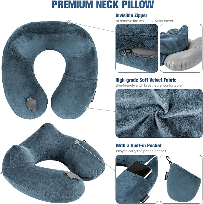 Rewondah Inflatable Travel Pillow - Image 4