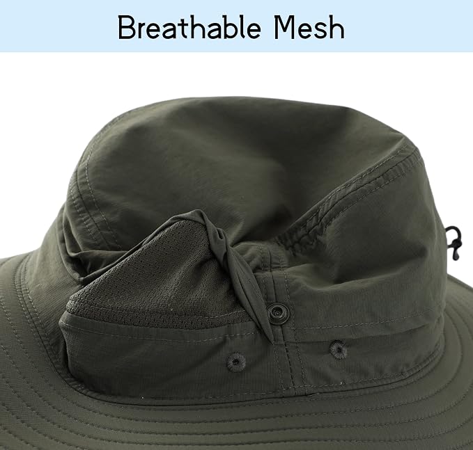 Connectyle Sun Hat for Men Women Outdoor UV Protection Safari Hat for Fishing - Image 5