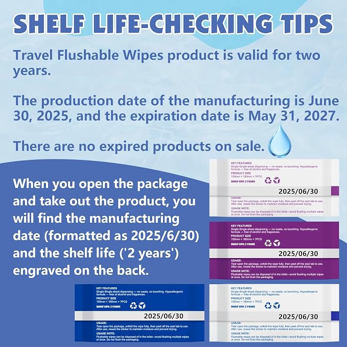 72 PackTravel Flushable Wipes - Image 2
