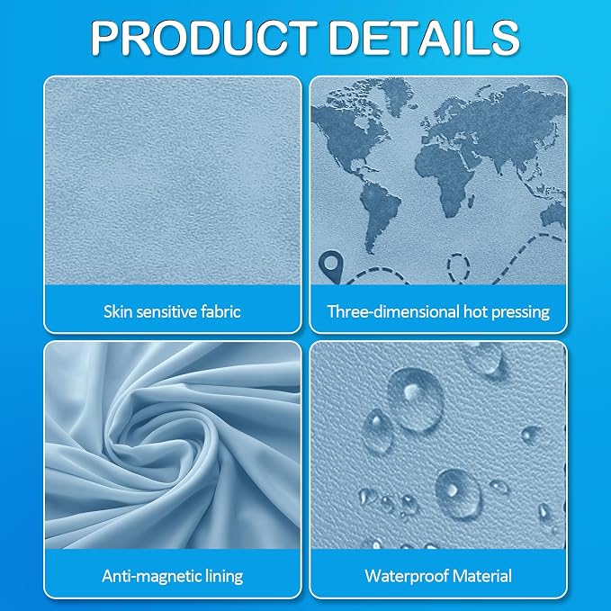 Passport Holders, RFID Blocking Credit Card Holder, PU Leather Vaccine Card - Image 4