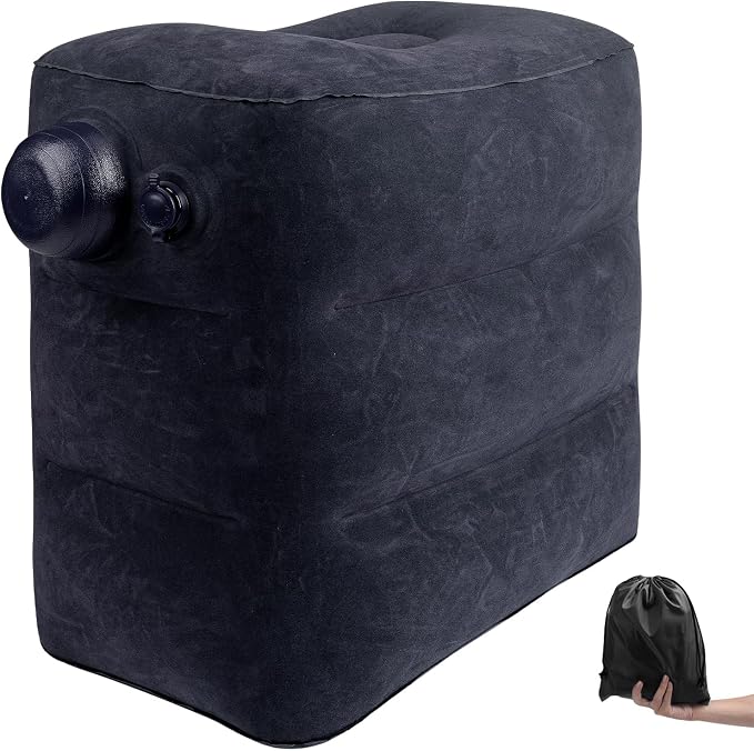 1 Pack Inflatable Travel Foot Pillow, Inflatable Leg Pillow Outdoor Stool by DECKALY