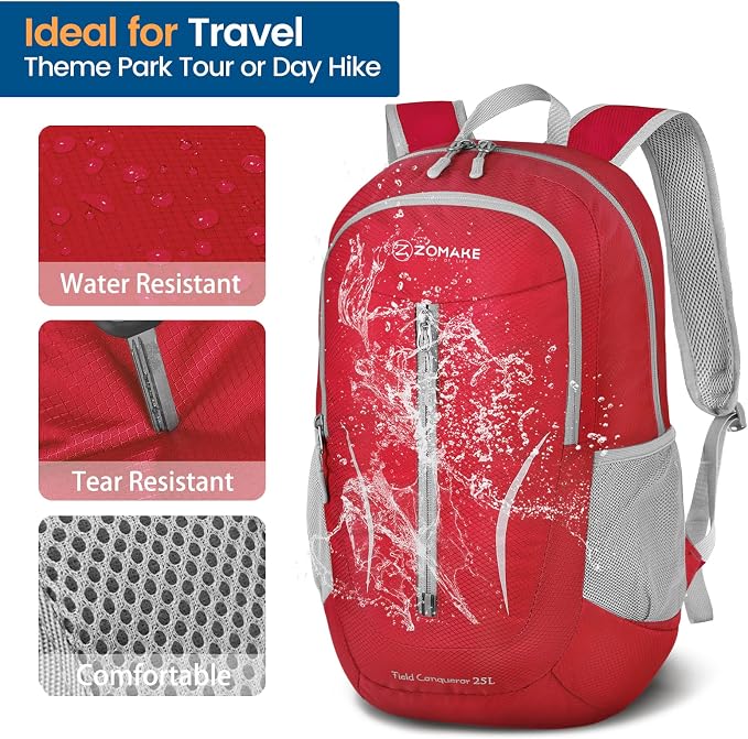 ZOMAKE Ultra Lightweight Packable Backpack 25L, Foldable Hiking Backpacks Water - Image 4
