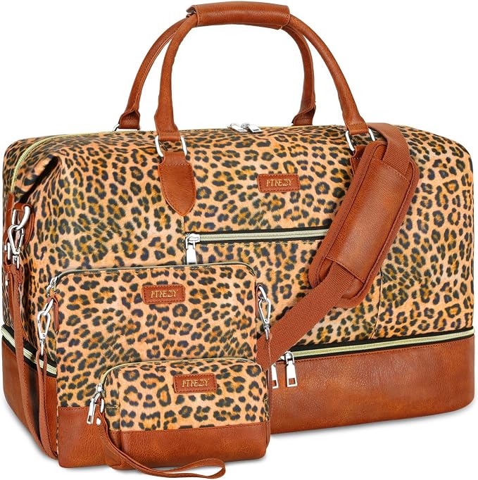 Weekender Bag for Women, Travel Duffel Bag Carry On Overnight Bag by ITIEZY