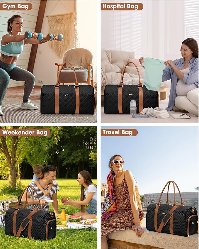 Women Duffle Weekender Travel Bag: Large Duffel Bags - Image 4