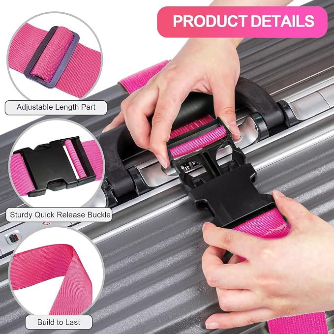 Luggage Straps for Suitcases TSA Approved, Travel Belt Suitcase Belt, Suitcase - Image 5