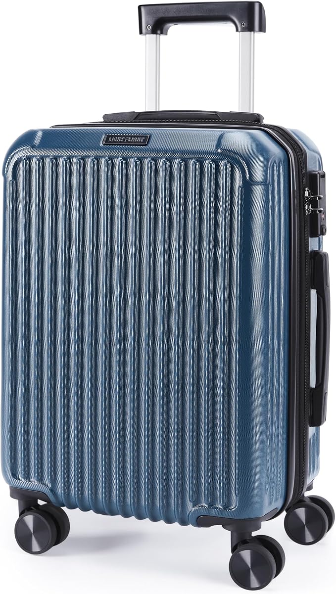 LIGHT FLIGHT Carry On Luggage 22x14x9 Airline Approved, Durable Hard Shell by LIGHTFLIGHT