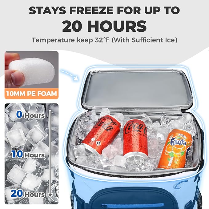 Heytrip Backpack Cooler 36/54 Cans Insulated Waterproof Cooler Bag - Image 2
