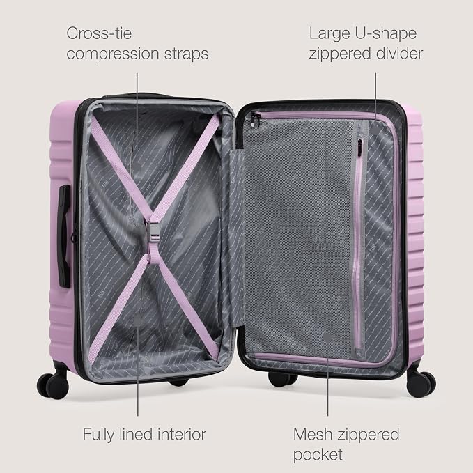 U.S. Traveler Boren Polycarbonate Hardside Rugged Travel Suitcase Luggage - Image 2