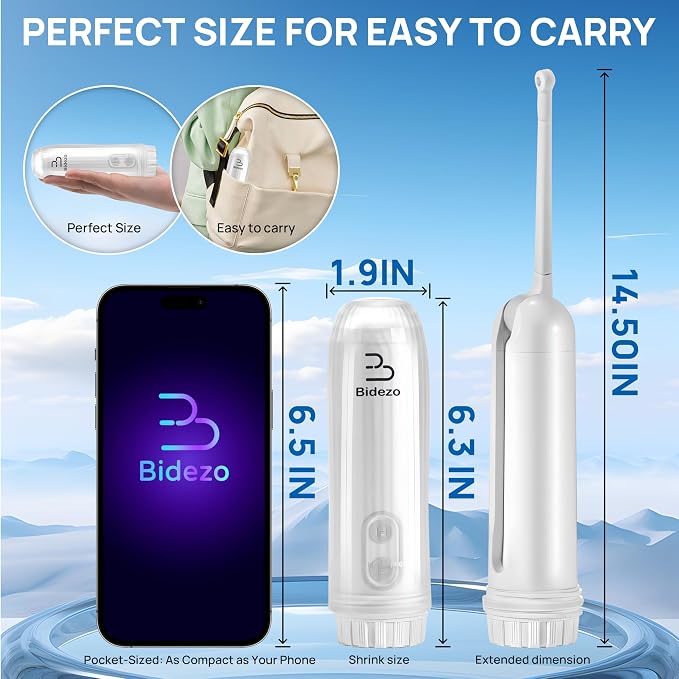 Portable Bidet, Mini IPX6 Waterproof Handheld Personal Travel Bidet - Image 4