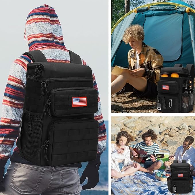 Tactical Backpack Cooler, Soft Lightweight Leakproof Cooler Backpack, Insulated - Image 2