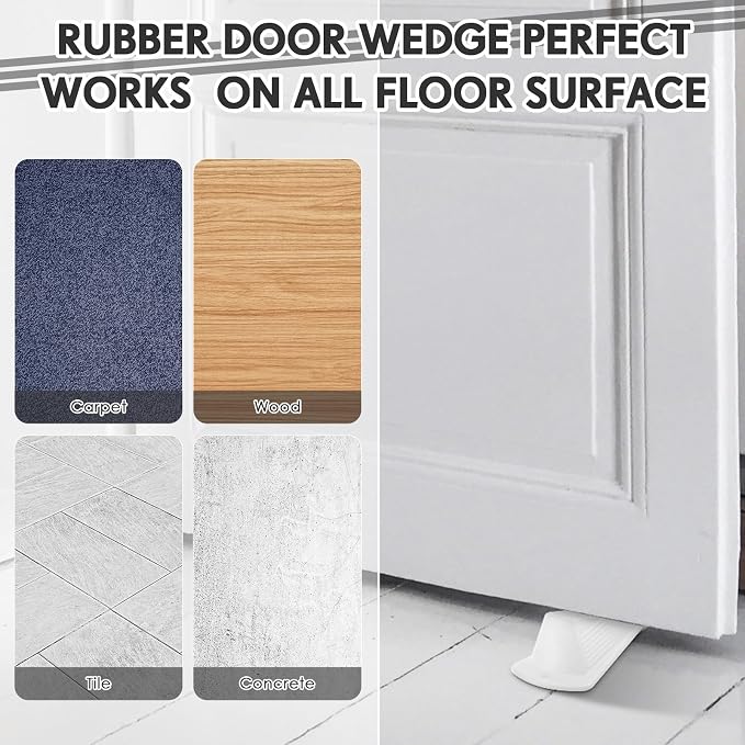 Frienda 2 Pcs Jumbo Door Stoppers Heavy Duty Door Stopper Tall up to 2inch Tall - Image 4