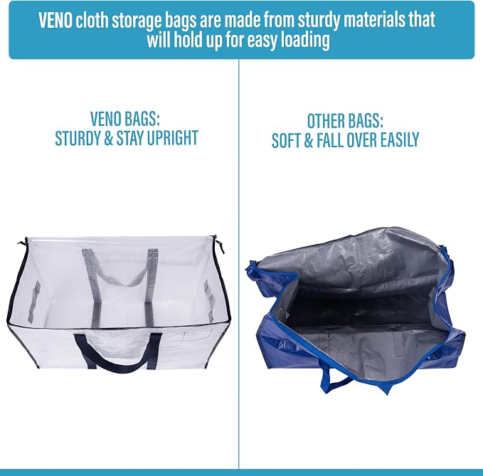 VENO 10 Pack Moving Bags, Heavy Duty, Moving Boxes Alternative, Packing Storage - Image 4