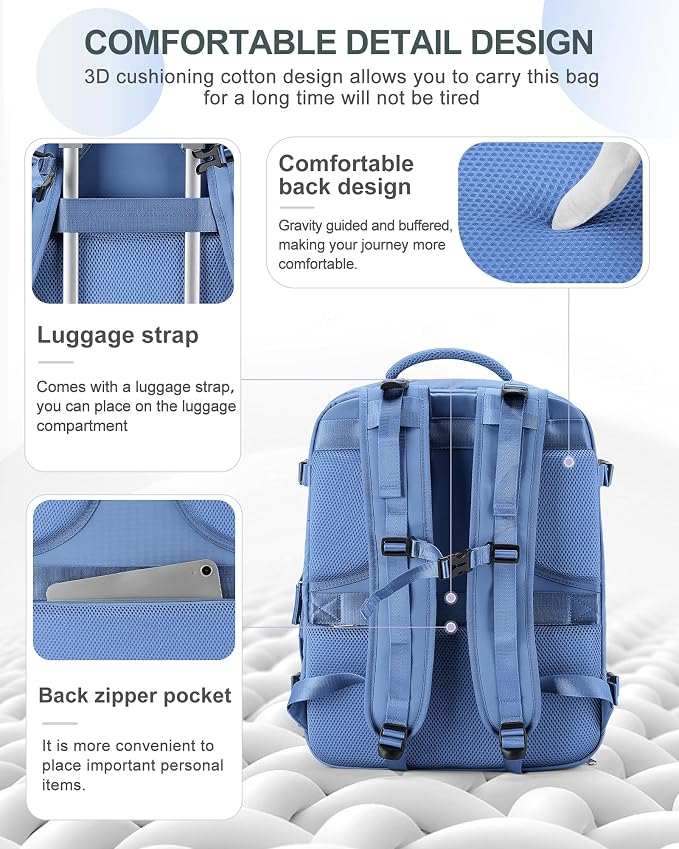 coowoz Large Travel Backpack Carry On - Image 3