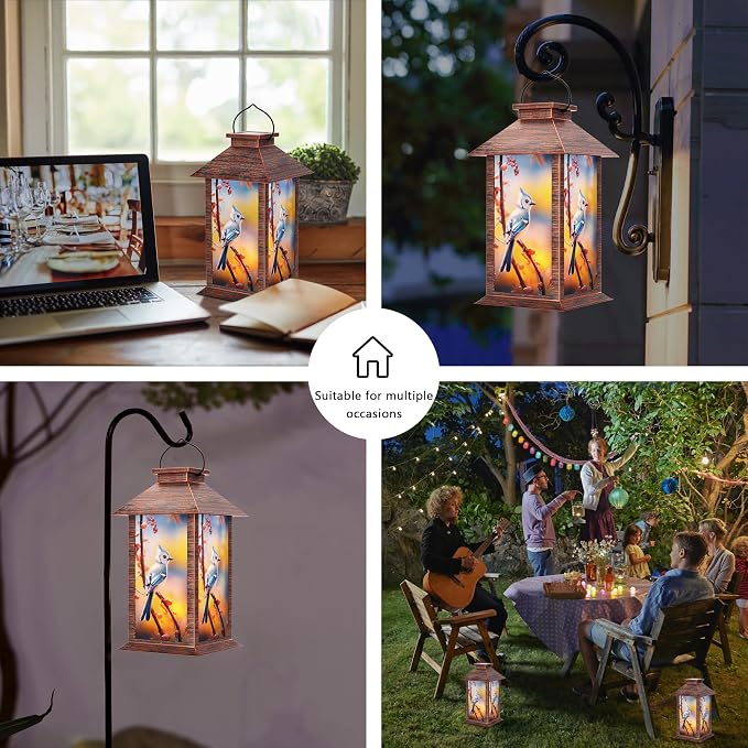 Solar Lanterns Outdoor, Waterproof Garden Hanging Lanterns - Image 9