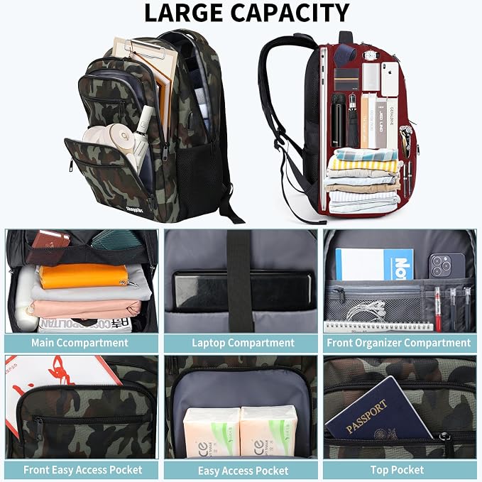 Backpck for Women Men, School backpacks for Girls Teen Boys, 15.6 inch Laptop - Image 2