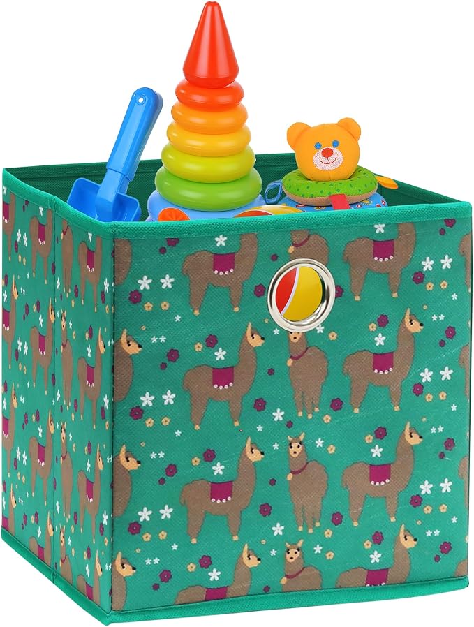 SIMPLE HOUSEWARE 10-Inch Collapsible Fabric Cube Storage Bin - Image 7