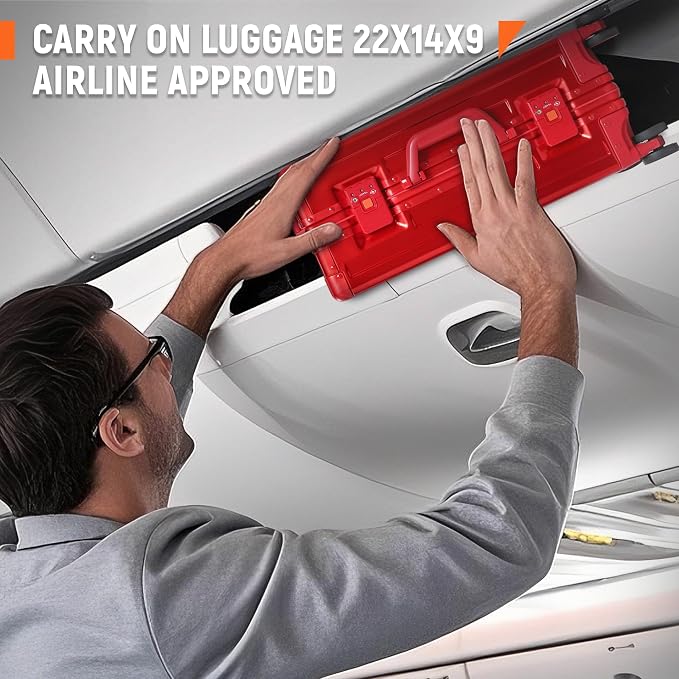 UrbanExplorer All Aluminum Carry On Luggage 22x14x9 Airline Approved Heavy Duty - Image 7