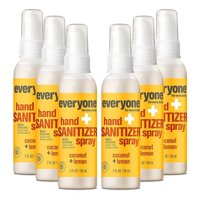 Everyone Hand Sanitizer Spray, 2 Ounce, Coconut and Lemon, Made by Everyone
