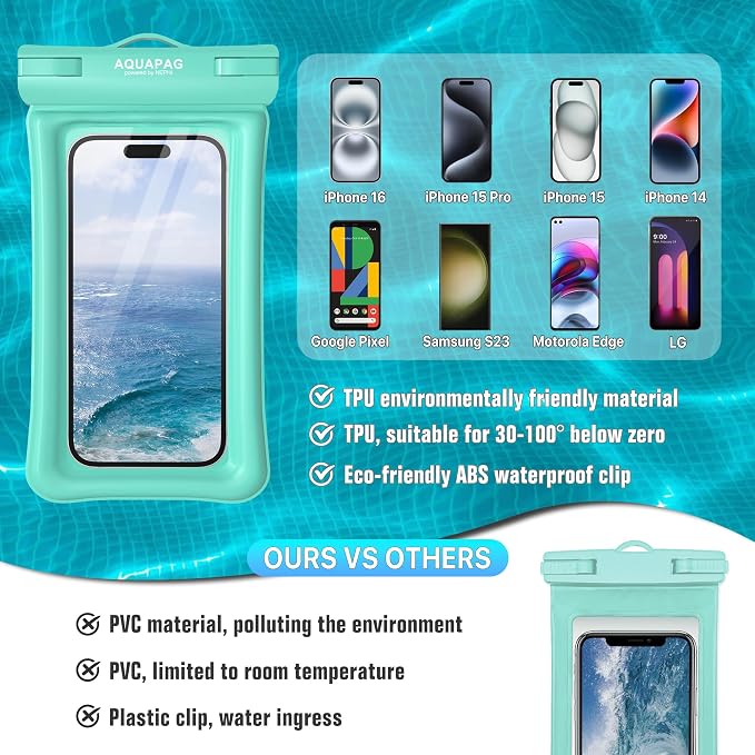 NEPHI IP68 Waterproof Phone Pouch 2 Pack-Up to 8.0"，Adjustable Neck Lanyard - Image 4