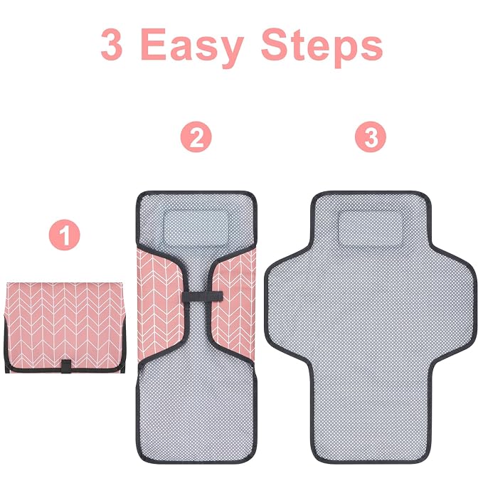 Accmor Portable Diaper Changing Pad, Waterproof Baby Changing Mat, Foldable - Image 5