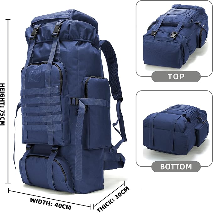 King'sGuard 70L Camping Hiking Backpack Tactical Backpack Military Molle - Image 2