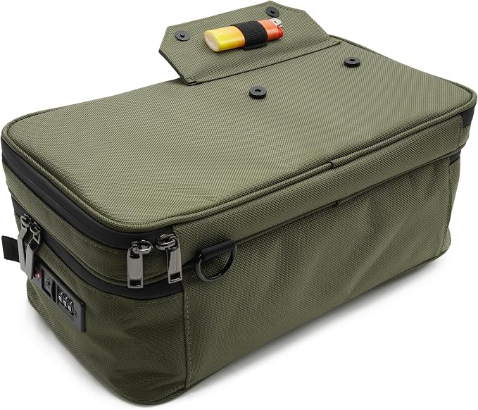Large Storage Case with TSA Combination Lock Bag, Portable Carbon Lined - Image 5