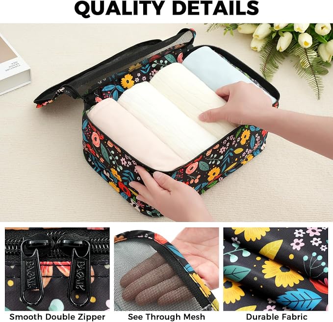 BAGAIL 9 Set Packing Cubes Luggage Packing Organizers - Image 6