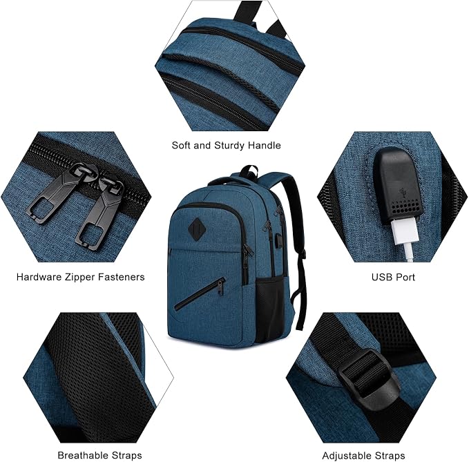 Backpack for Boys Men, School Backpack for Teens Girls, Lightweight Casual High - Image 3