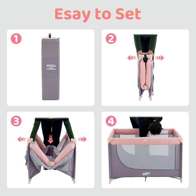 Pamo Babe Portable Crib Mattress Baby Playards - Image 3