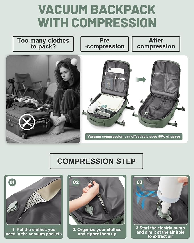 Vacuum Backpack Travel Laptop Backpacks - Image 4