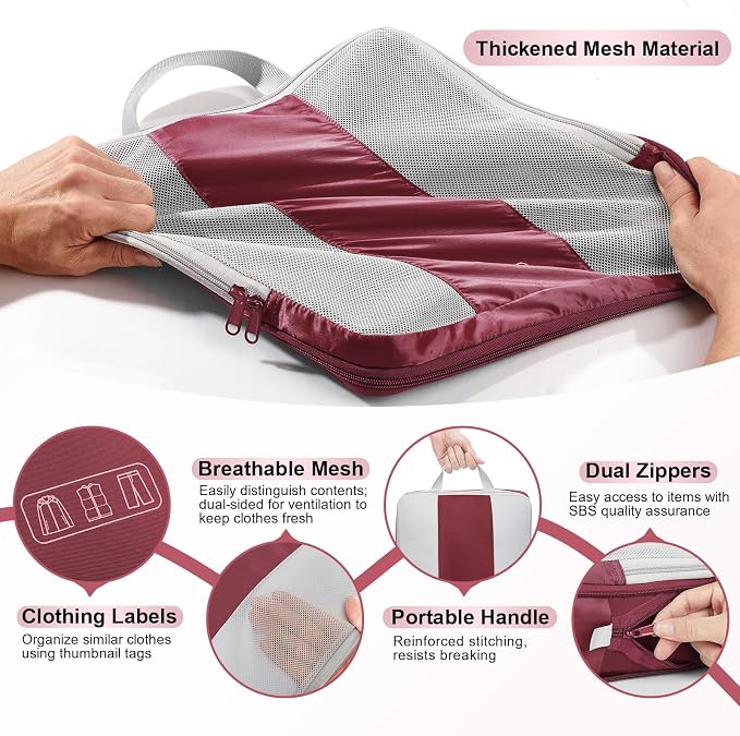 10 Set Compression Packing Cubes - Image 6