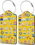 Travel Stamps Collection 2-Pack Luggage Tags by Unknown
