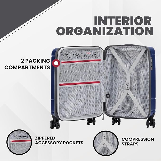 Spyder Carve 20 Inch Carry On Expandable Hardside Upright Suitcase - Image 2