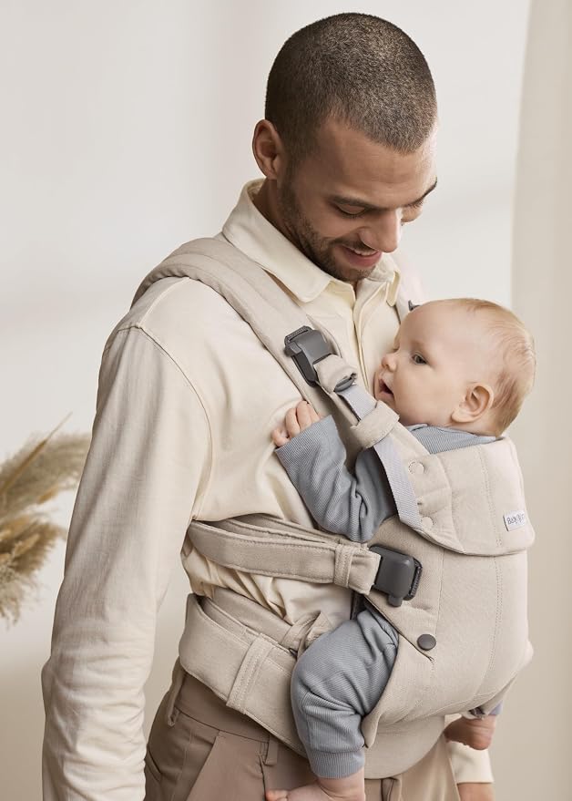 BabyBjörn Baby Carrier Harmony, Woven mélange, Light Beige | 3-in-1 Ergonomic - Image 3