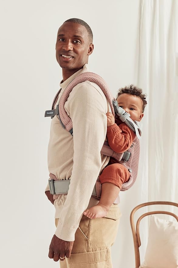 BabyBjörn Baby Carrier Harmony, Dusty Pink, 3D Mesh | 3-in-1 Ergonomic Baby - Image 6