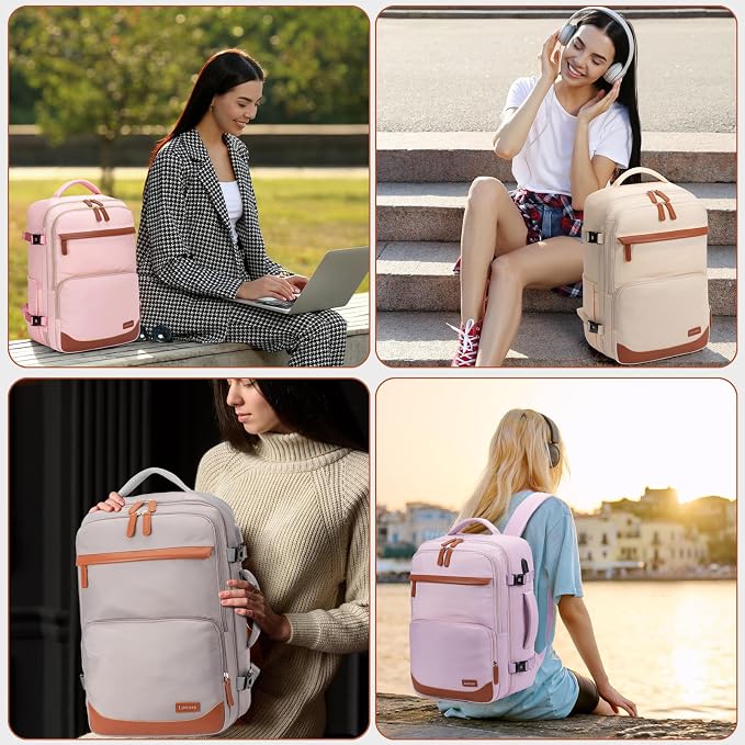 40L Travel Backpack with USB Charging Port, Water-Resistant Carry On Backpack - Image 7