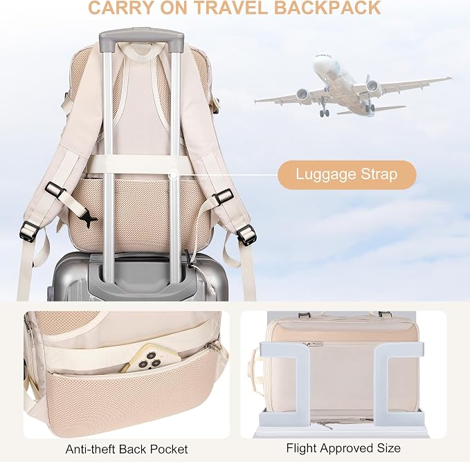 PIJUSHI Travel Backpack for Women Expandable Carry on Luggage Backpack Airline - Image 6