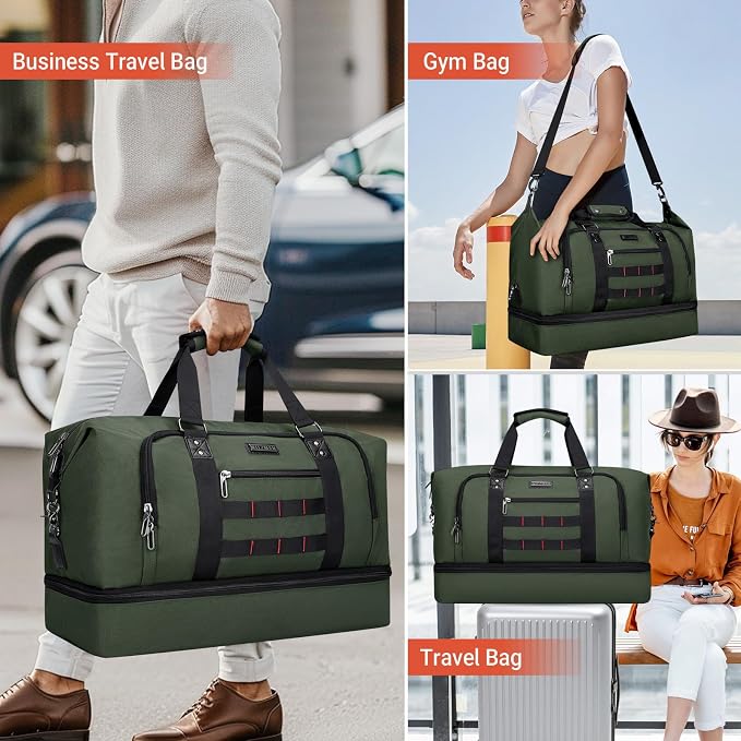 WITZMAN Travel Duffle Bags for Men Weekender Bags - Image 2
