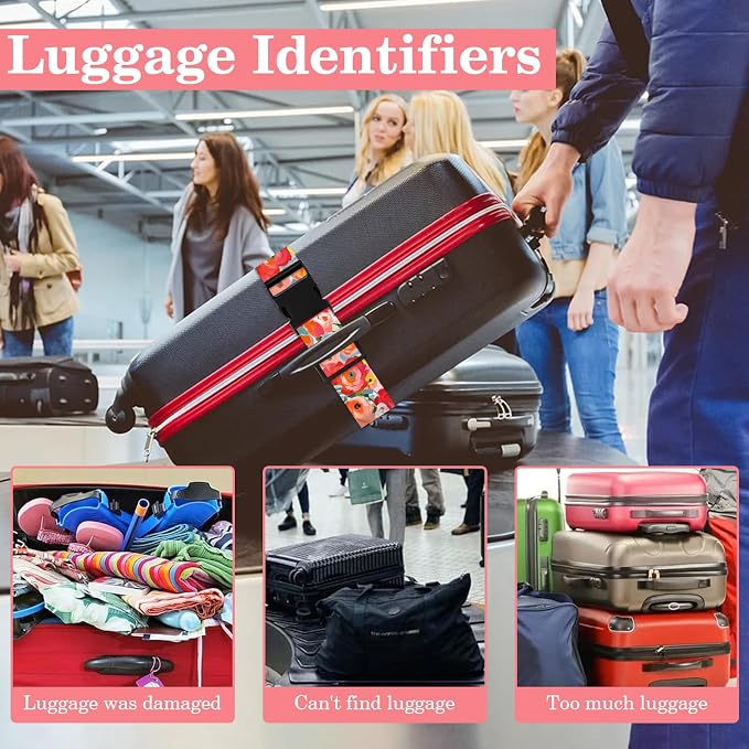 Rose Luggage Straps for Suitcases TSA Approved, Luggage Identifiers for Suitcase - Image 6