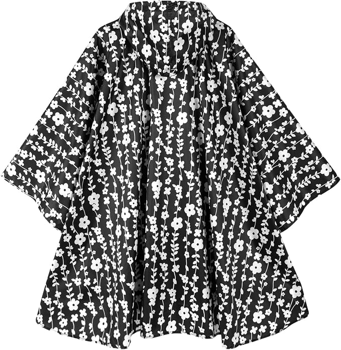 Rain Poncho Jacket Coat Hooded Zipper Style - Image 7