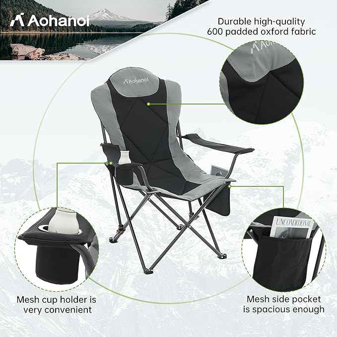 Camping Chairs, Portable 2 Pack Camp Chairs - Image 5