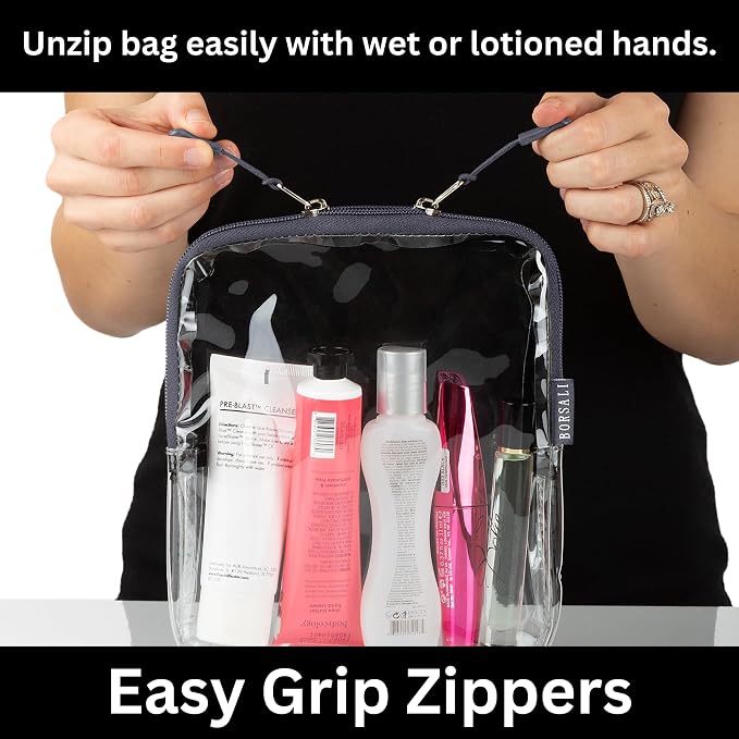 BORSALI Clear Travel Bags for Toiletries - Image 5